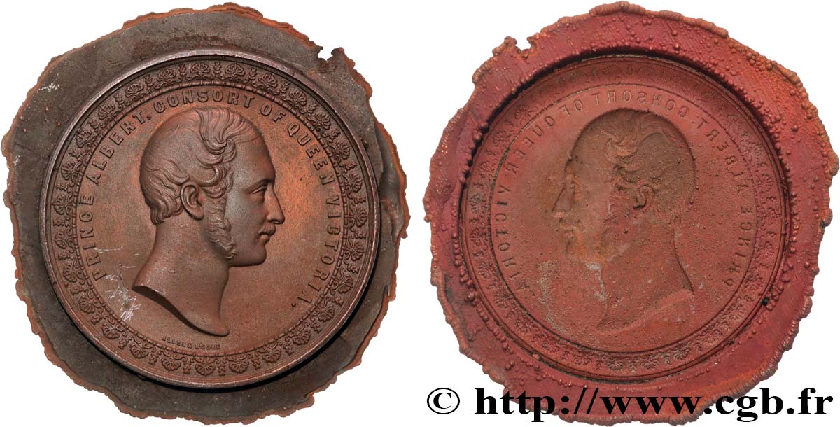GRAN BRETAGNA - VICTORIA Médaille du Crystal Palace - Prince Albert, tirage uniface de l’avers q.SPL
