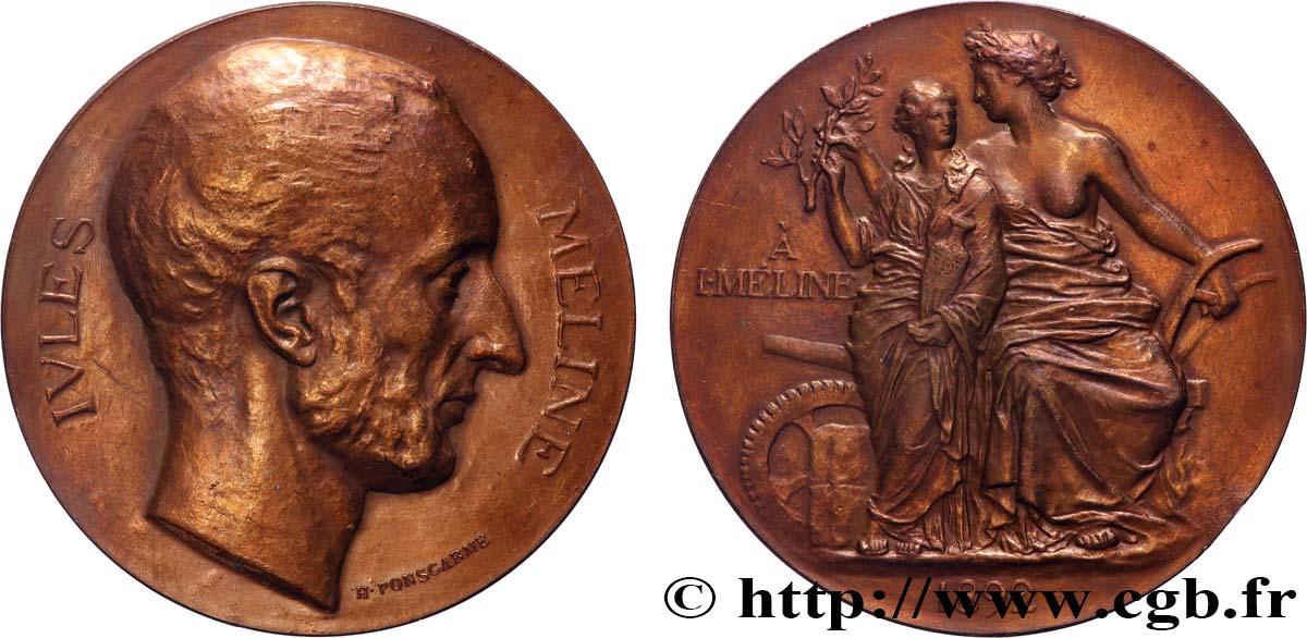TROISIÈME RÉPUBLIQUE Médaille, Jules Méline TTB+