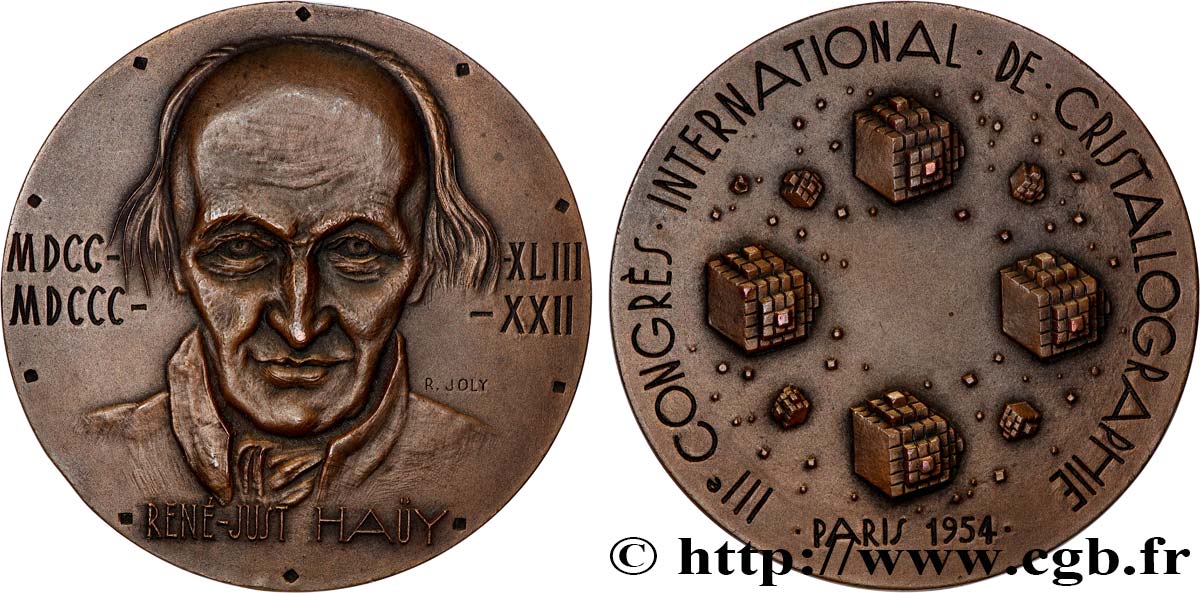 IV REPUBLIC Médaille, René Just Haüy, 3e congrès international de cristallographie AU