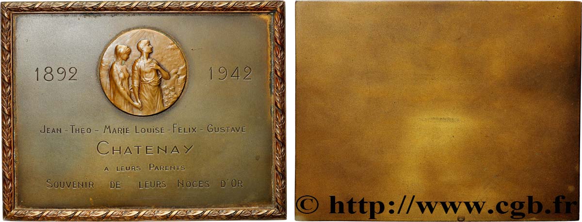 AMOUR ET MARIAGE Plaque, Noces d’or VZ