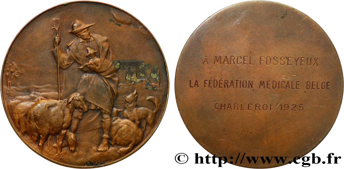 BELGIO - REINO DE BELGIO - ALBERTO I Médaille, Fédération médicale belge BB