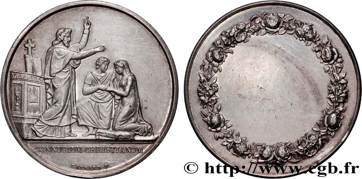 AMOUR ET MARIAGE Médaille de mariage, Connubium Christianum TTB+