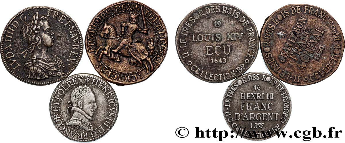 BP jetons and tokens Médailles, lot de 3 ex. XF