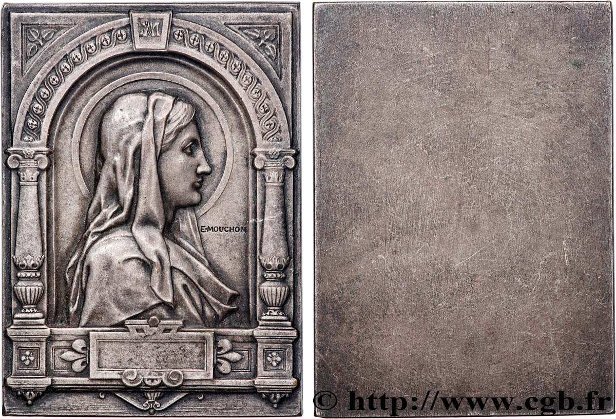 TERZA REPUBBLICA FRANCESE Plaquette, Vierge Marie BB