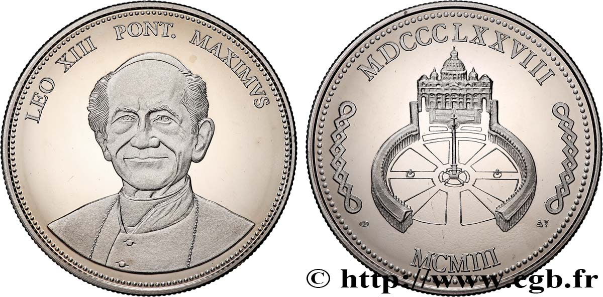 ITALIE - ÉTATS DU PAPE - LÉON XIII (Vincenzo Gioacchino Pecci) Médaille, Léon XIII BE