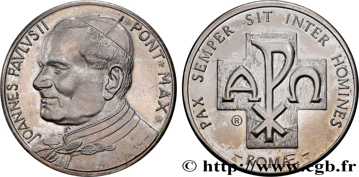 JOHN-PAUL II (Karol Wojtyla) Médaille, Paix entre les hommes AU
