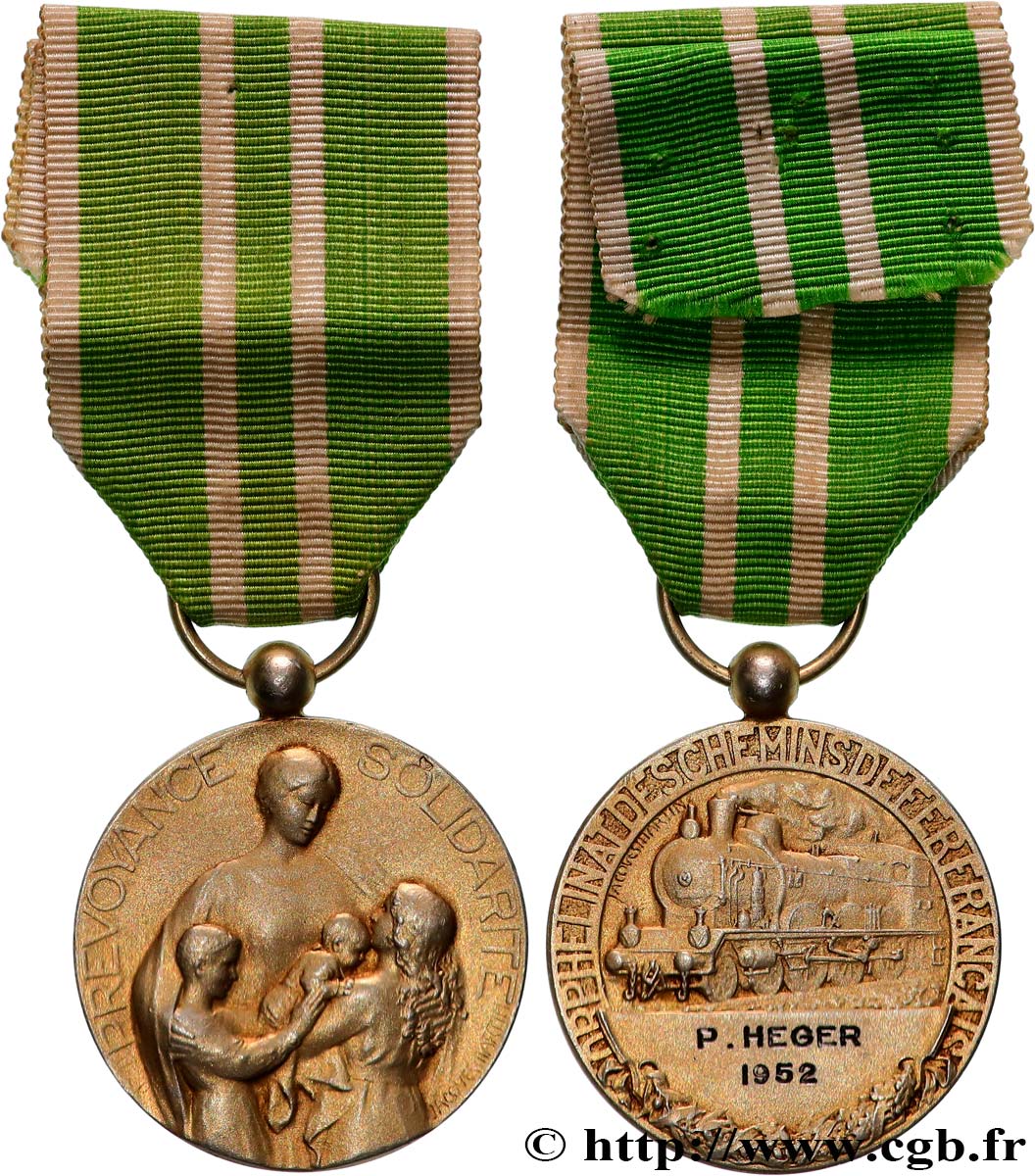 VIERTE FRANZOSISCHE REPUBLIK Médaille de l’orphelinat des chemins de fer fVZ