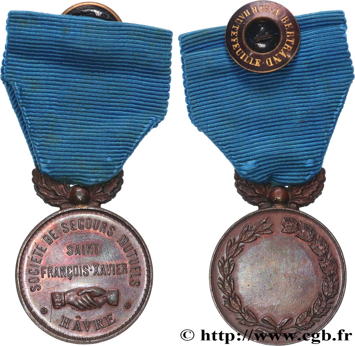 INSURANCES Médaille, Société de Secours Mutuels Saint François-Xavier XF/AU