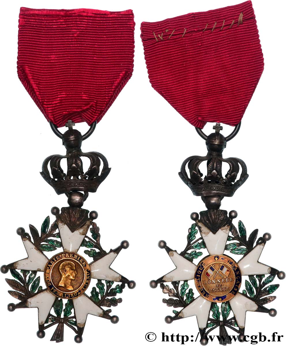 DEUXIÈME RÉPUBLIQUE Médaille, Légion d’honneur, Croix de chevalier, modèle Deuxième République TB+