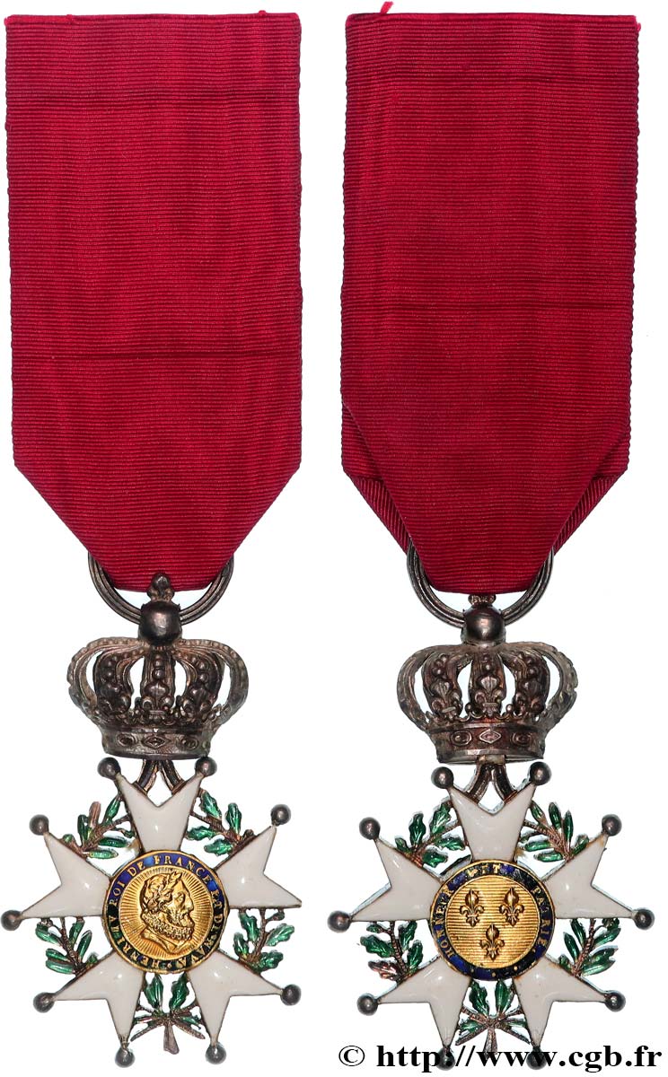 LEGION D HONNEUR - RESTAURATION Légion d’Honneur, Croix de chevalier, Deuxième Restauration, taille réduite fVZ/SS