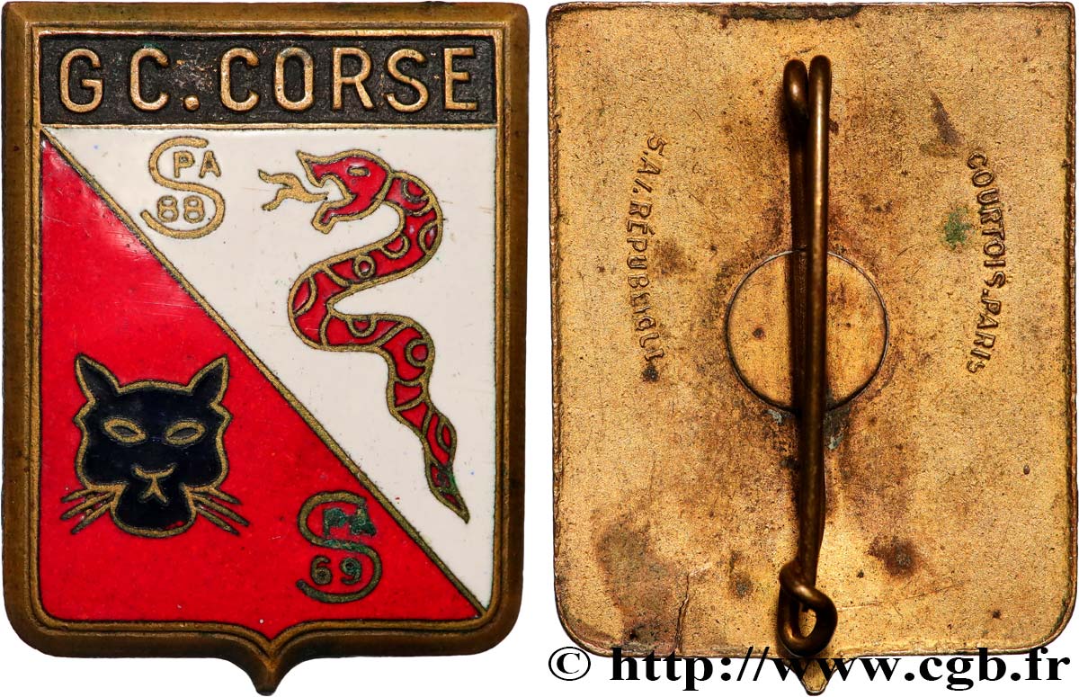 FUNFTE FRANZOSISCHE REPUBLIK Insigne, Groupe de Chasse CORSE SPA88/SPA 69 fVZ