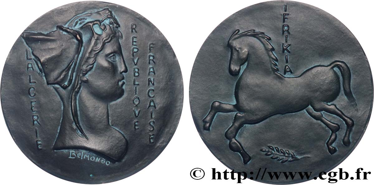 ALGÉRIE - TROISIÈME RÉPUBLIQUE Médaille, Ifrikia EBC