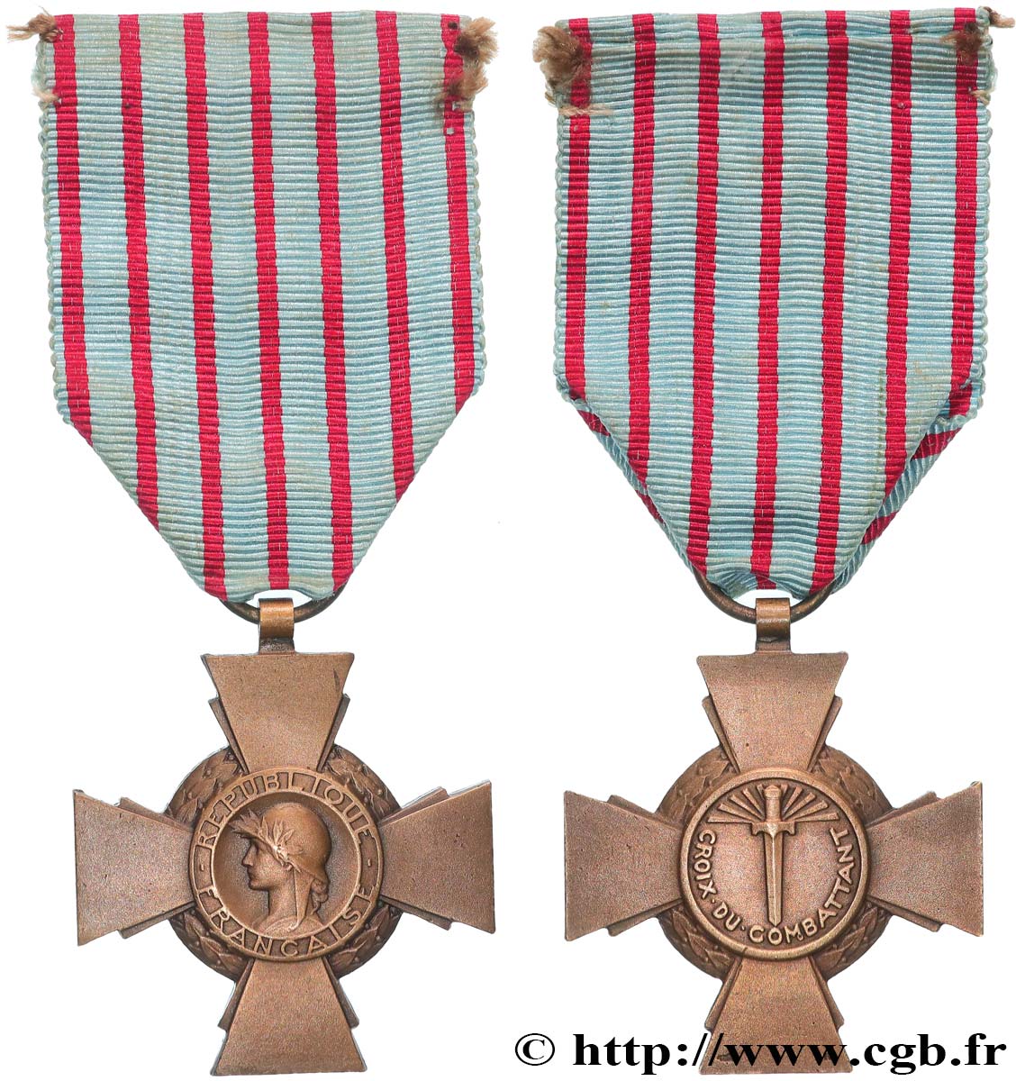 TROISIÈME RÉPUBLIQUE Croix du combattant TTB