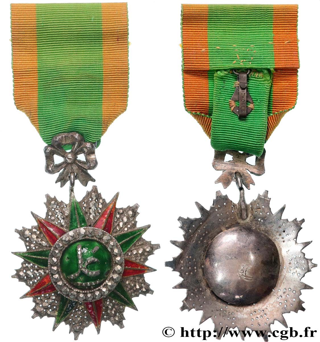 TUNISIE - PROTECTORAT FRANÇAIS - ALI BEY Médaille, Ordre du Nichan al Iftikhar, Commandeur TTB+