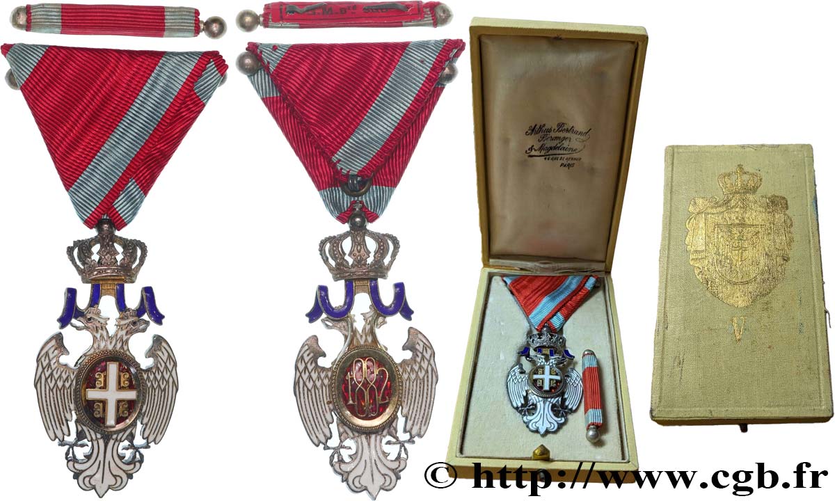 SERBIA Médaille, Ordre de l’Aigle Blanc, Chevalier SPL