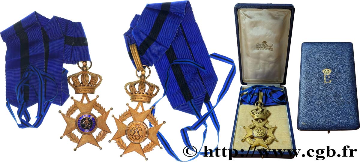 BELGIQUE - ROYAUME DE BELGIQUE - LÉOPOLD II Médaille, Ordre de Léopold II, Commandeur AU