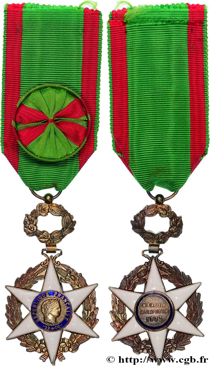 QUINTA REPUBLICA FRANCESA Médaille, Mérite agricole, Officier MBC+