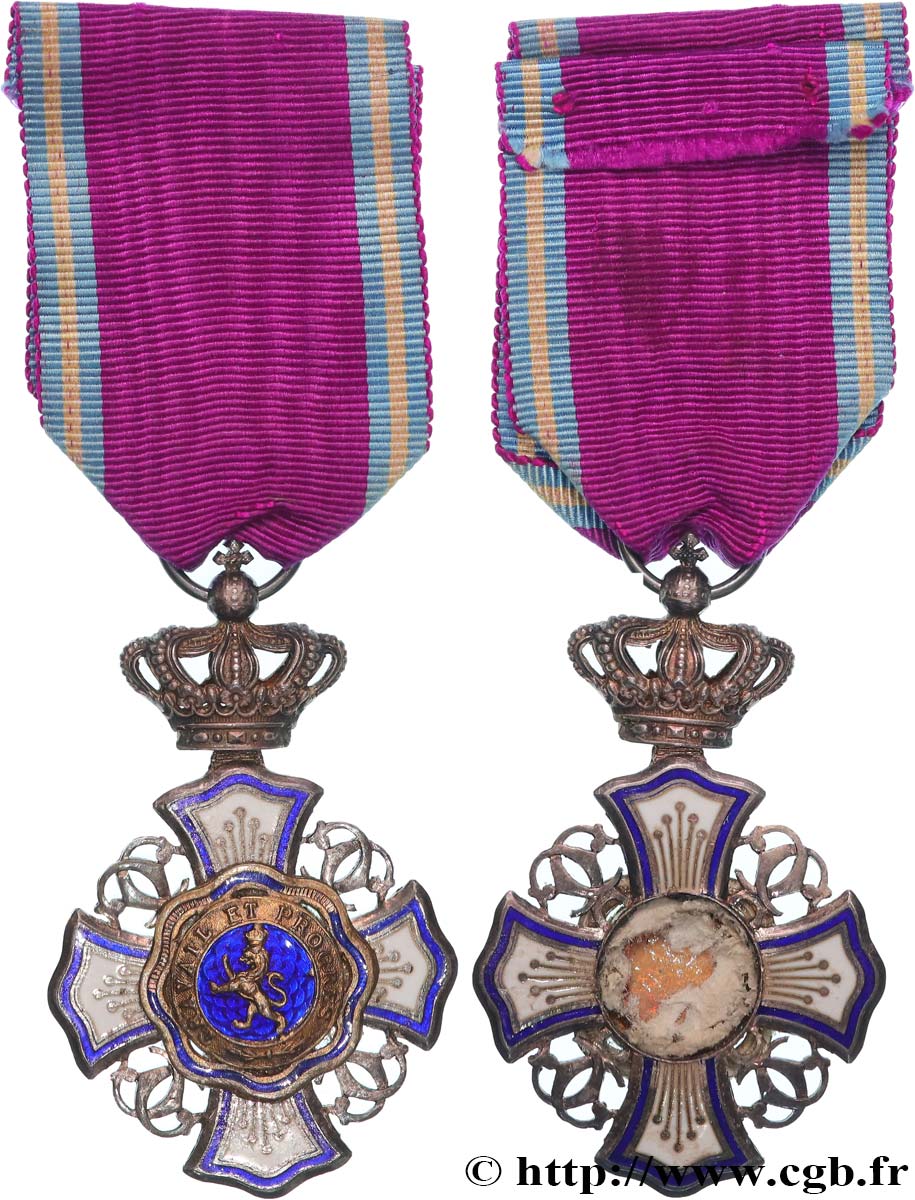 CONGO BELGA Médaille, Ordre royal du lion, Officier BB/MB