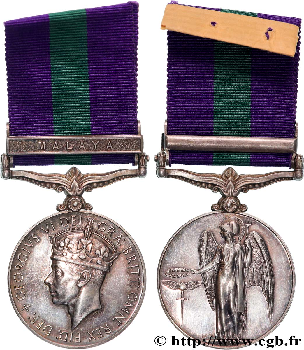 GRANDE-BRETAGNE - GEORGES VI Médaille, General Service, Malaya AU