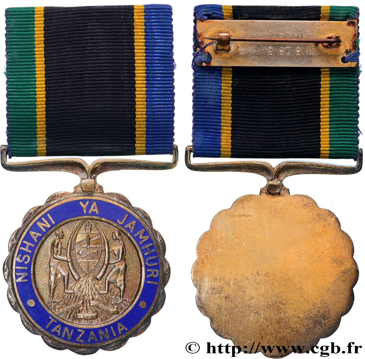 TANZANIA Médaille, Medal of the Republic, Civil XF