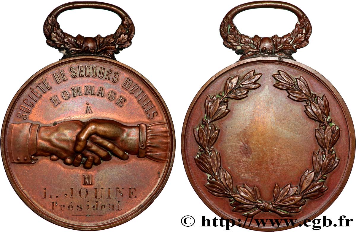 ASSURANCES Médaille, Secours mutuels AU