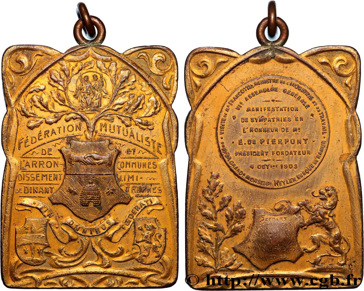 ASSURANCES Plaquette, Fédération mutualiste de l’arrondissement de Dinant et communes limitrophes, Visite du ministre Francotte VF