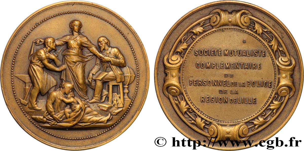 ASSURANCES Médaille, Société mutualiste complémentaire du personnel de la police TTB+