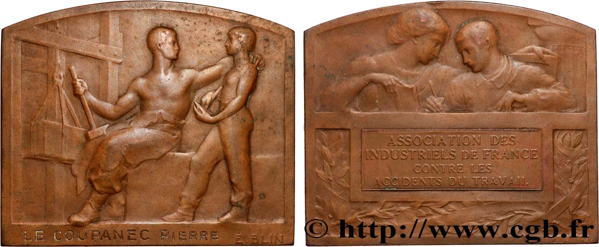 LES ASSURANCES Médaille, Association des industriels de France contre les accidents du travail SS