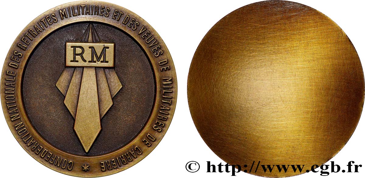 ASSURANCES Médaille, Confédération nationale des retraites militaires et des veuves de militaires de carrière TTB+
