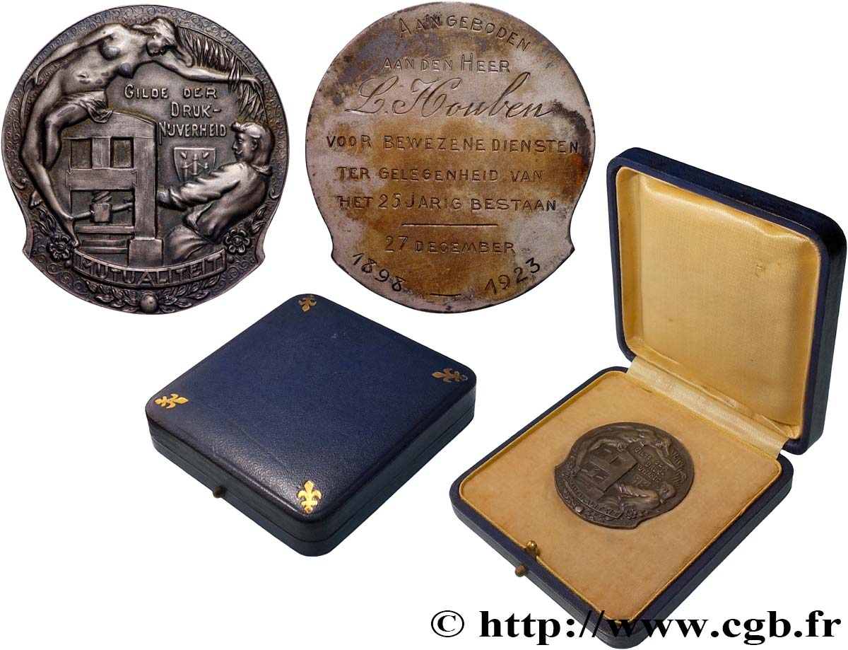 ASSURANCES Médaille, Mutualité, 25e anniversaire Gilde der Drukn’jverheid TTB+