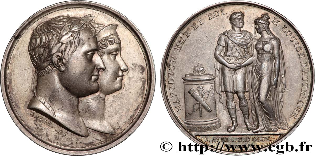 NAPOLEON S EMPIRE Médaille, Mariage de Napoléon Ier et de Marie-Louise XF