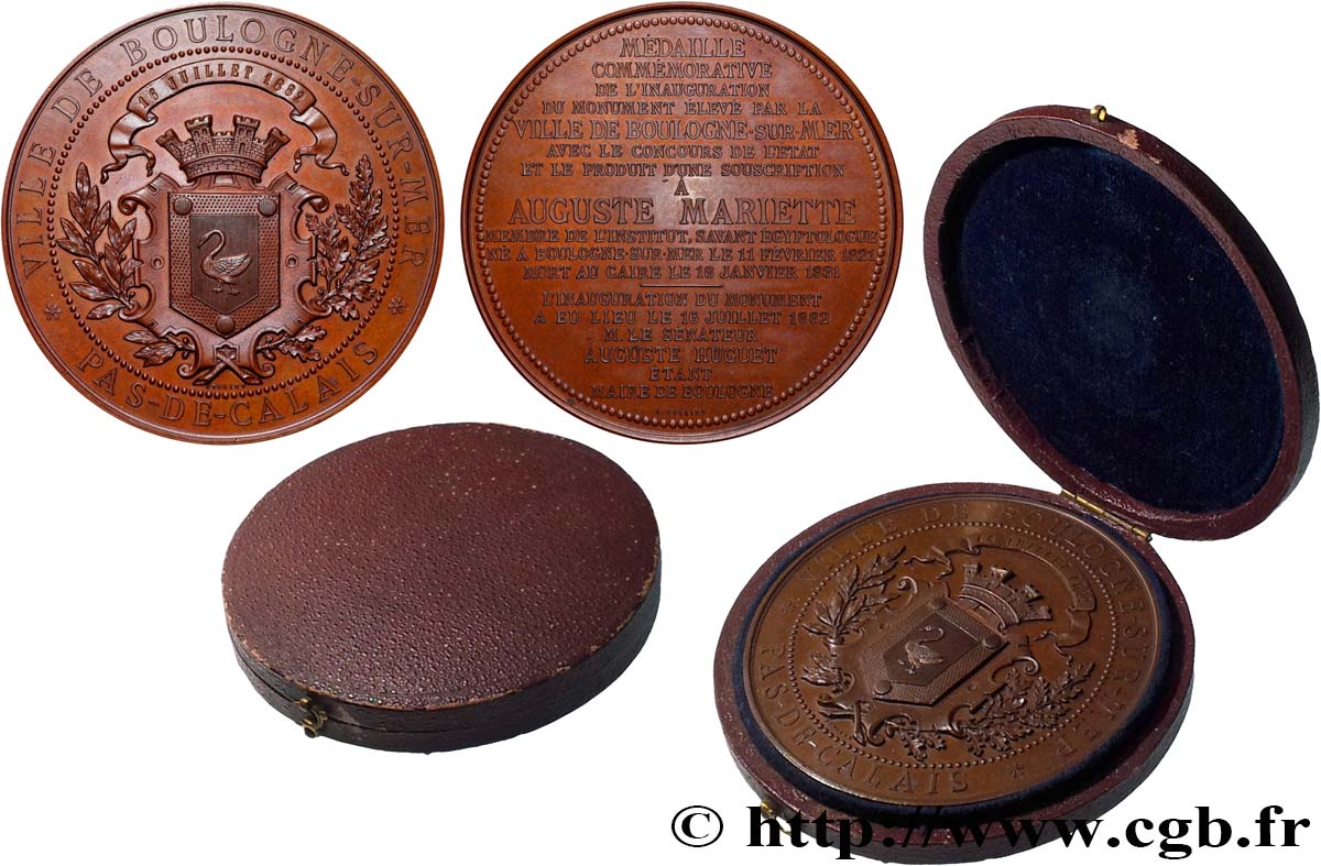 FUNFTE FRANZOSISCHE REPUBLIK Médaille, Auguste Mariette-Pacha VZ