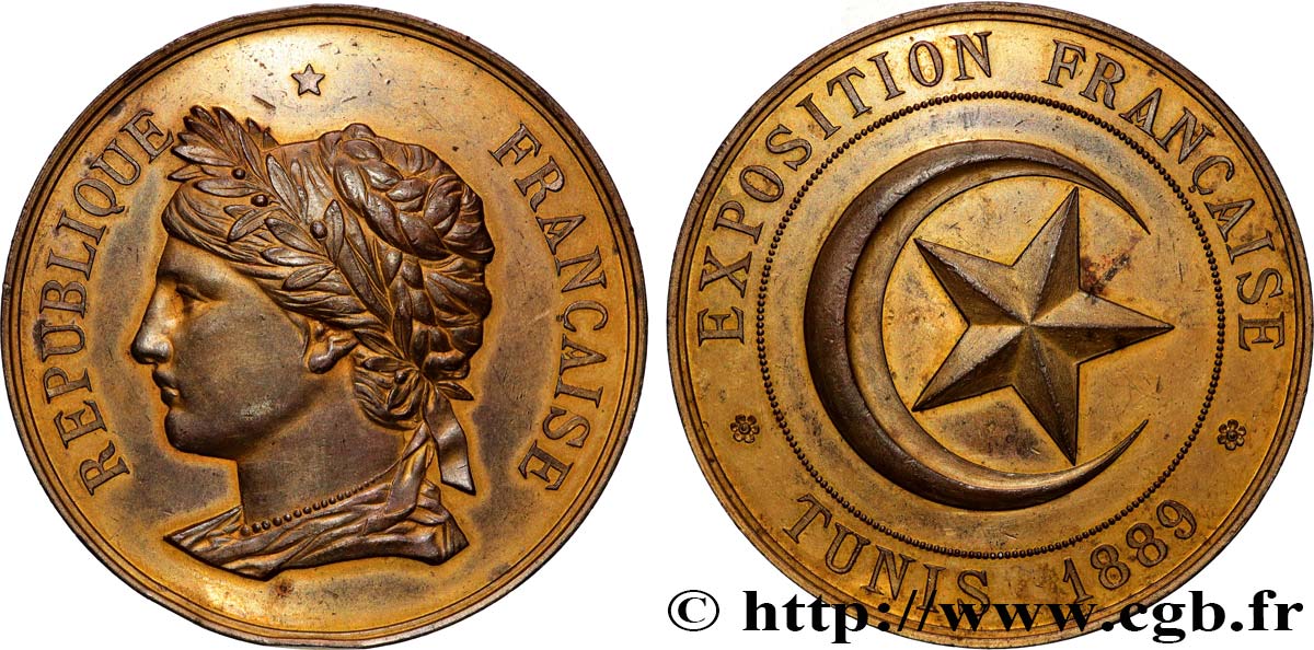 TUNESIEN - FRANZÖSISCHE PROTEKTORATE  - ALI BEY Médaille, Exposition française SS