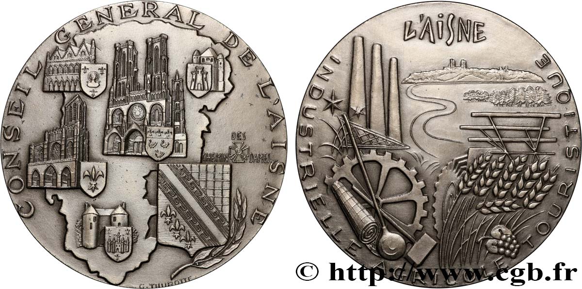 CONSEIL GÉNÉRAL, DÉPARTEMENTAL OU MUNICIPAL - CONSEILLERS Médaille, Conseil général de l’Aisne EBC