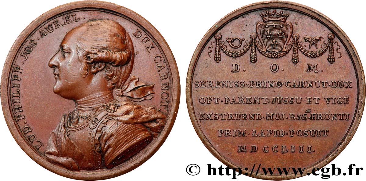 LOUIS XV DIT LE BIEN AIMÉ Médaille, Louis-Philippe-Joseph d’Orléans, Pose de la première pierre de la façade de l’église Saint-Eustache fVZ/SS