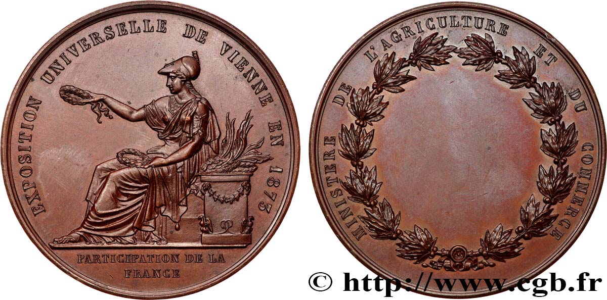 TERZA REPUBBLICA FRANCESE Médaille de récompense, exposition universelle, participation de la France SPL