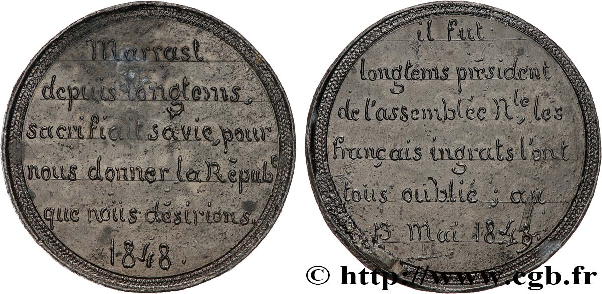 DEUXIÈME RÉPUBLIQUE Médaille, Marrast TTB+