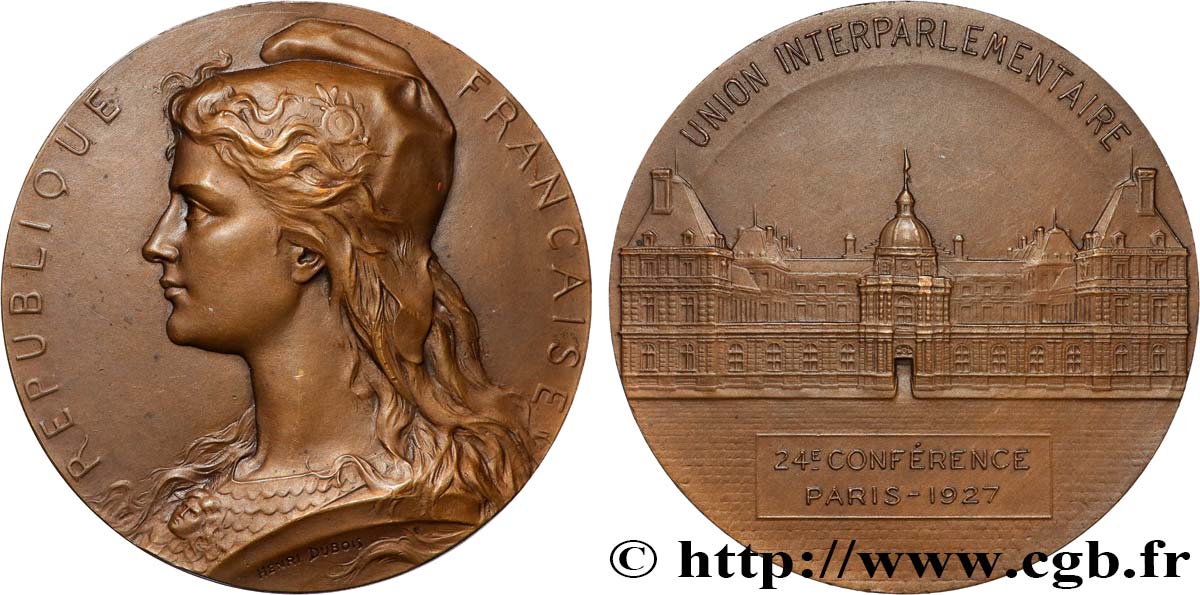 TROISIÈME RÉPUBLIQUE Médaille, Sénat, 24e conférence de l’Union interparlementaire SUP