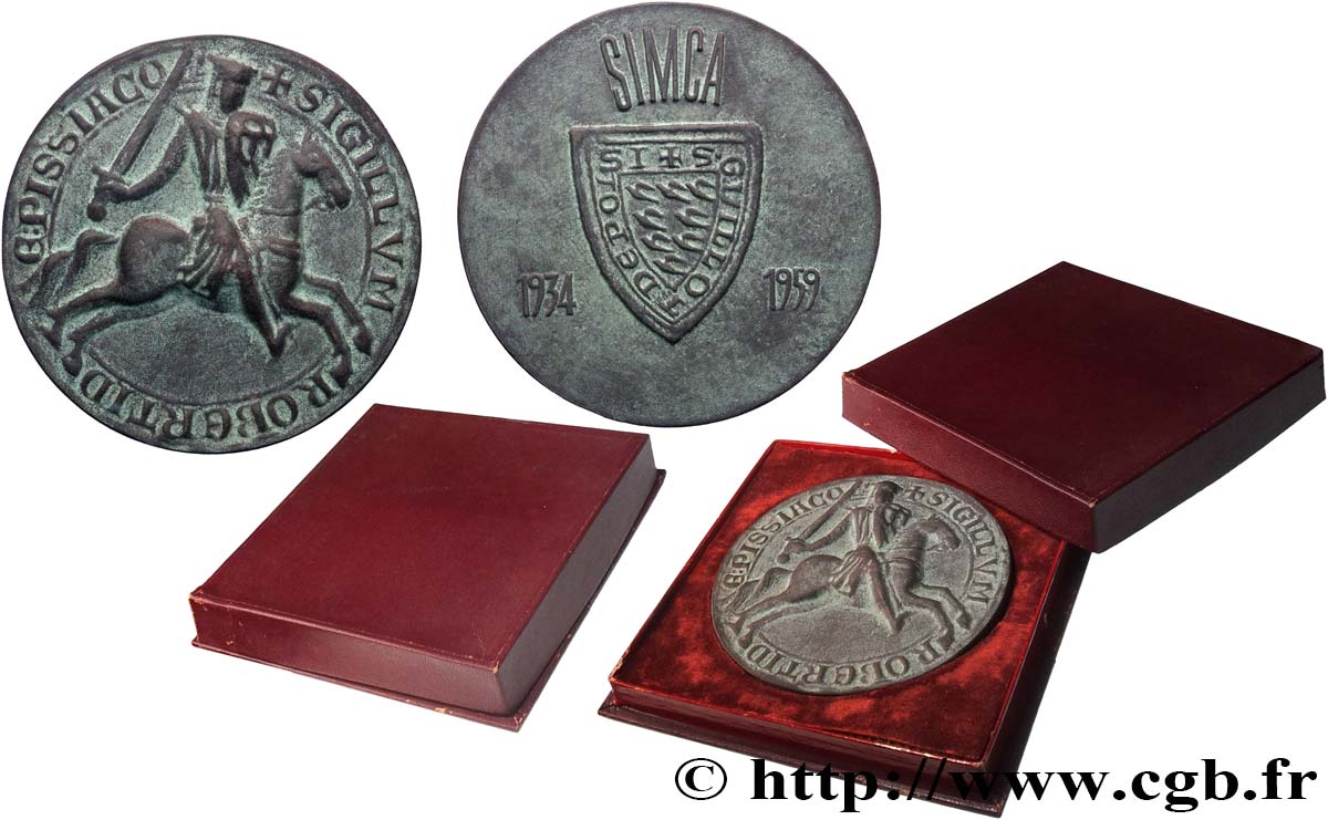 MONUMENTS ET HISTOIRE Médaille, SIMCA, reproduction d’un sceau SUP