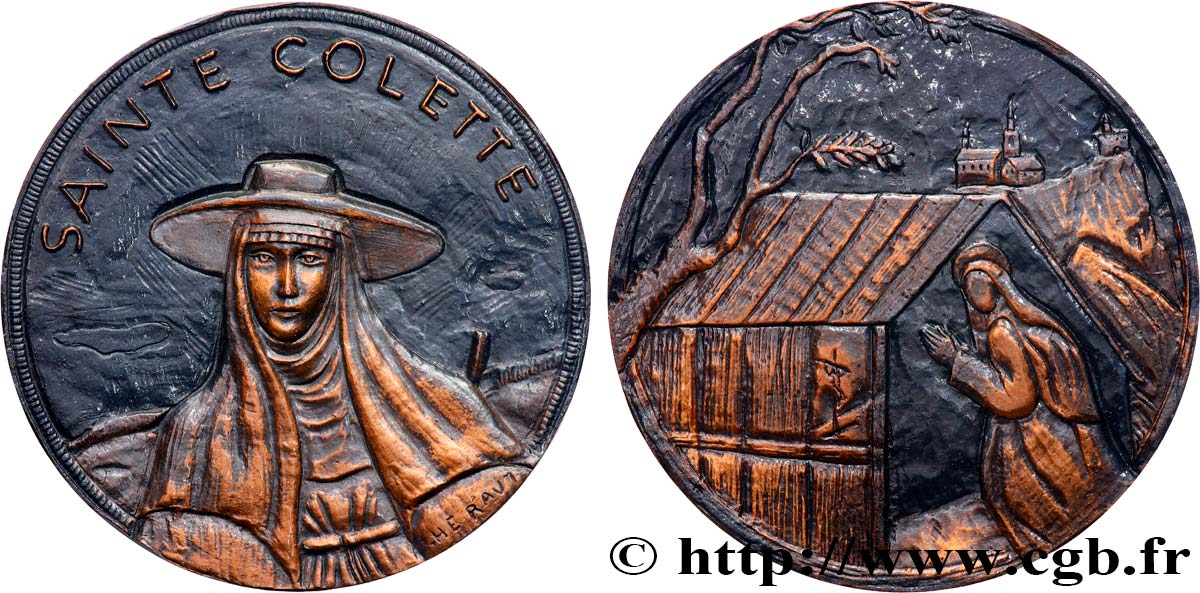 RELIGIOUS MEDALS Médaille, Sainte Colette AU