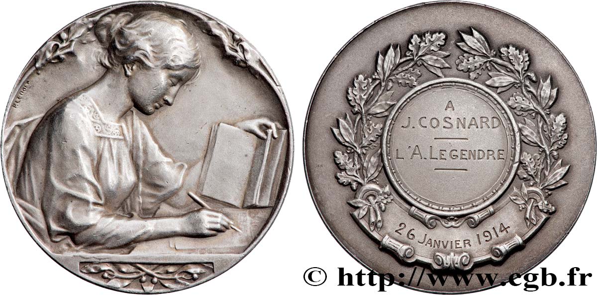 TROISIÈME RÉPUBLIQUE Médaille de récompense TTB+