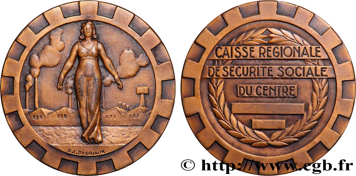 LES ASSURANCES Médaille, Caisse régionale de sécurité sociale du centre q.SPL