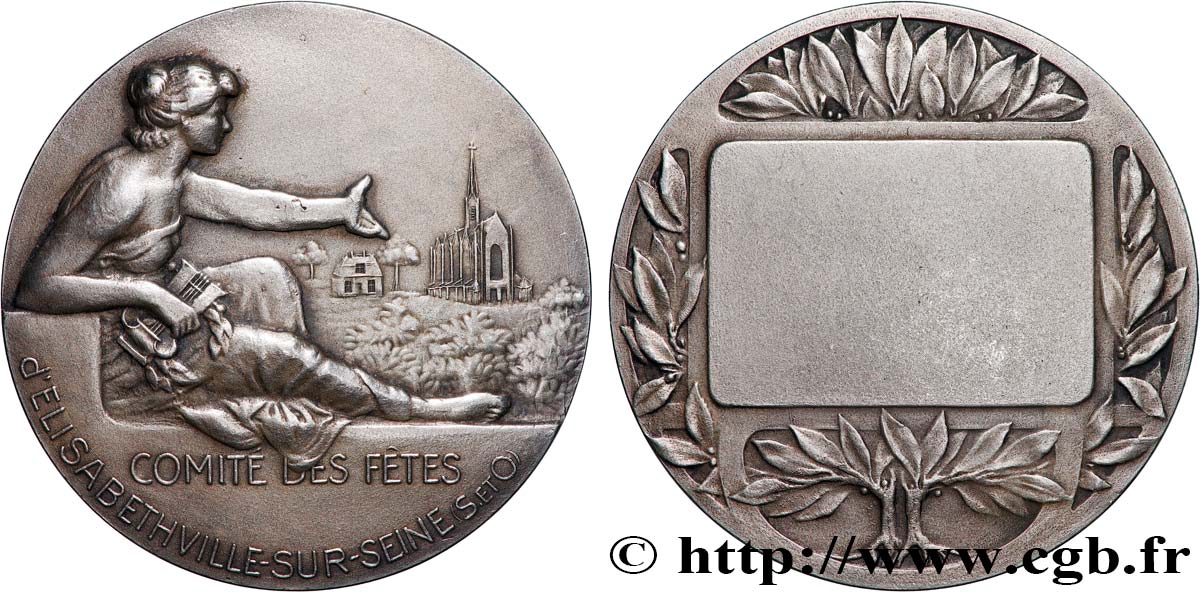 III REPUBLIC Médaille, Comité des fêtes d’Elisabethville-sur-Seine AU