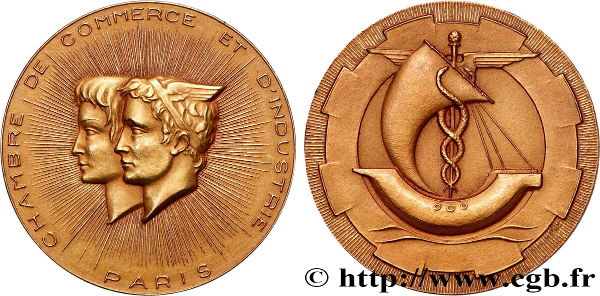 CHAMBRES DE COMMERCE Médaille, chambre de commerce et d’industrie de Paris EBC