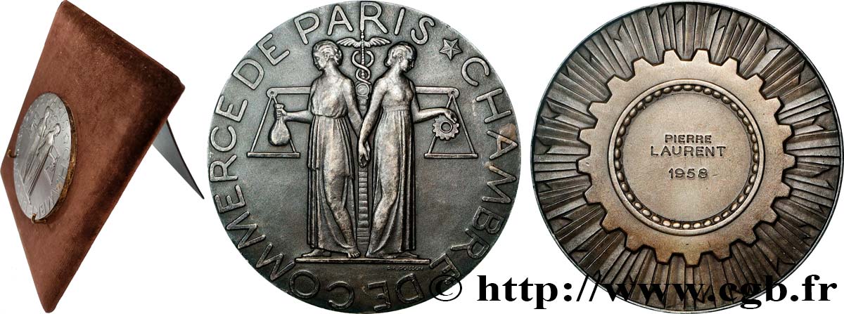 VIERTE FRANZOSISCHE REPUBLIK Médaille, Chambre de commerce de Paris fVZ