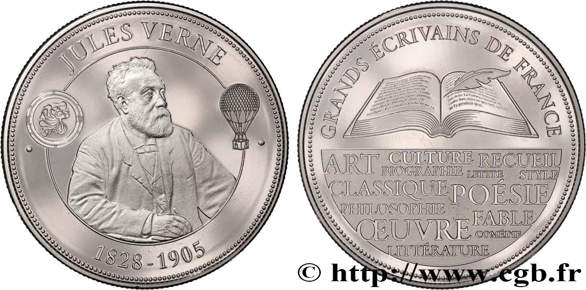 LITTÉRATURE : ÉCRIVAINS/ÉCRIVAINES - POÈTES Médaille, Jules Verne SPL