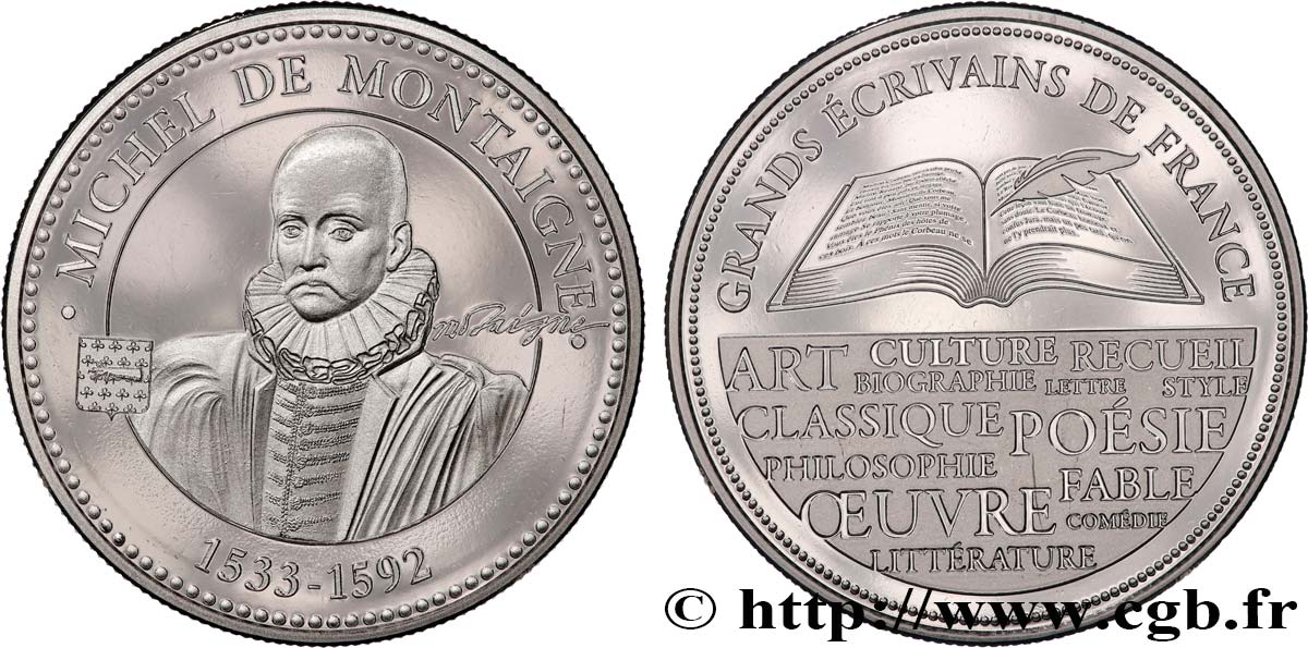 LITERATURE : WRITERS - POETS Médaille, Michel de Montaigne MS