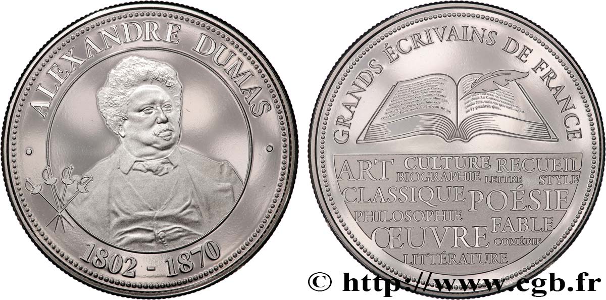 LITTÉRATURE : ÉCRIVAINS/ÉCRIVAINES - POÈTES Médaille, Alexandre Dumas SPL