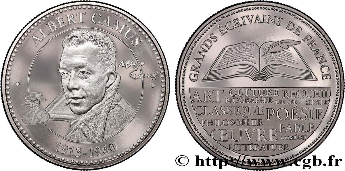 LITTÉRATURE : ÉCRIVAINS/ÉCRIVAINES - POÈTES Médaille, Albert Camus SPL
