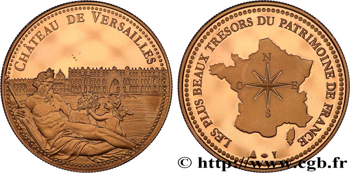 MONUMENTS ET HISTOIRE Médaille, Château de Versailles TTB+